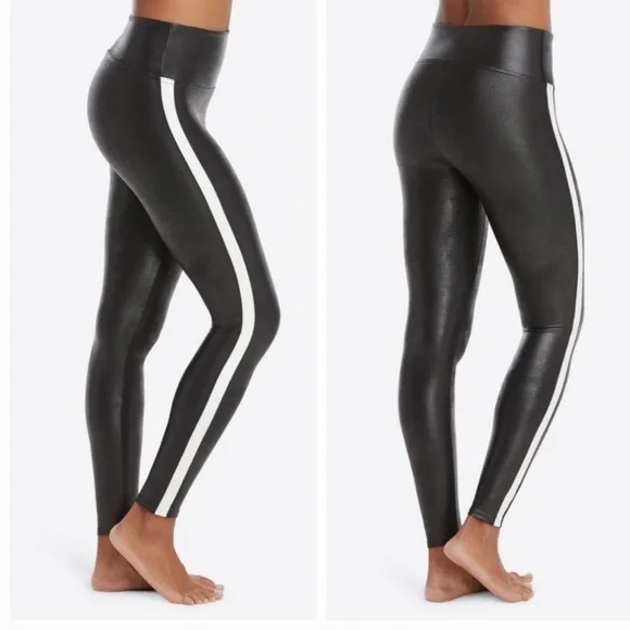 SPANX faux leather stripe leggings - Picture 2 of 13